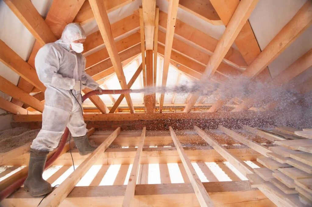 Spray foam insulation